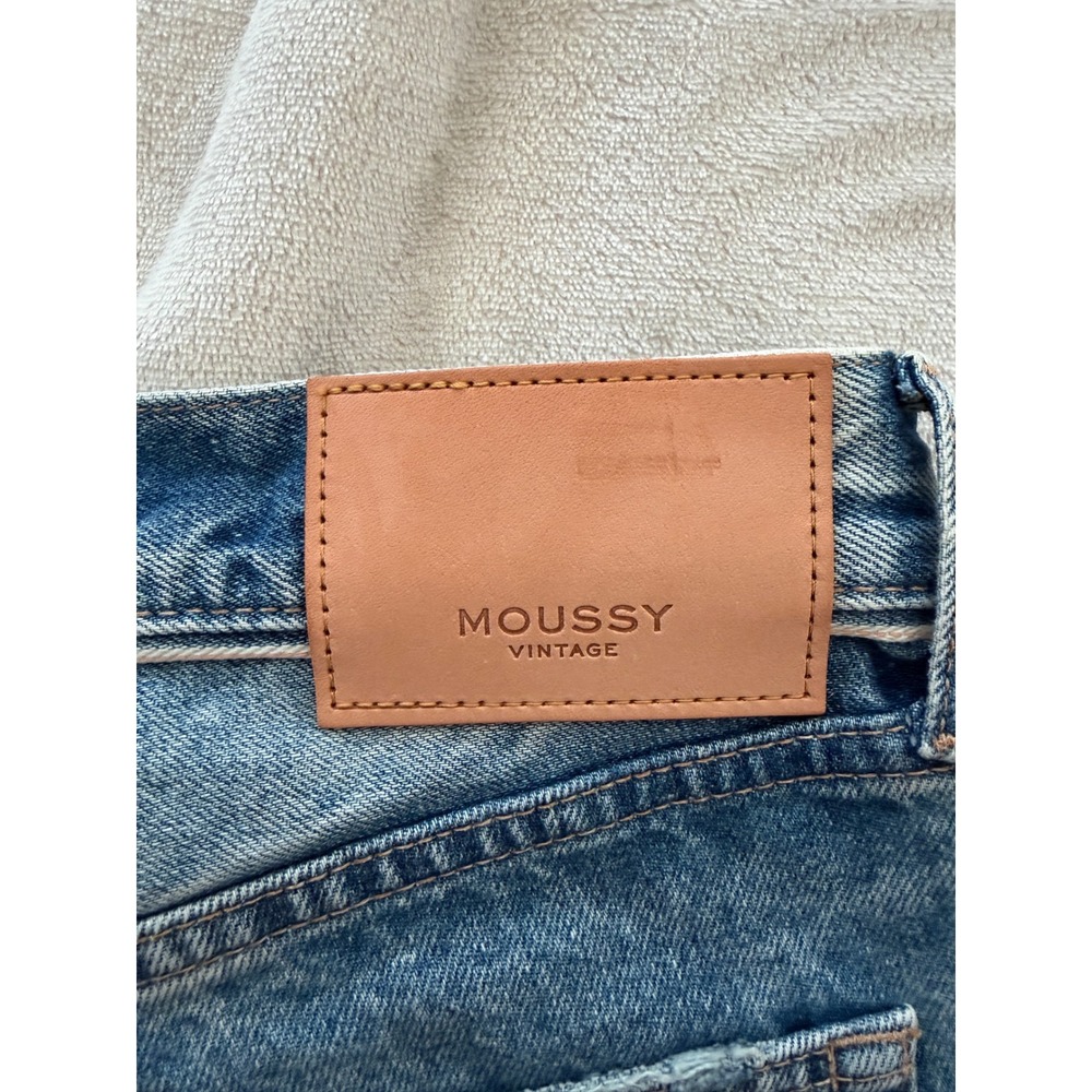 Moussy Vintage MV Belmont Straight Jeans Light Blue Distressed 30 540GSC11-2180 - Picture 4 of 9